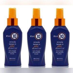 *Set of 3* It’s a 10 Miracle Leave-In Plus Keratin brand new 4oz each